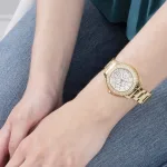 Guess Crown Jewel Montre Femme Multifonction Acier Doré – Image 4